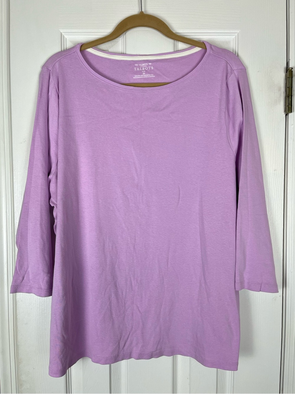 Talbots The Talbots Tee 3/4 Sleeves Cotton